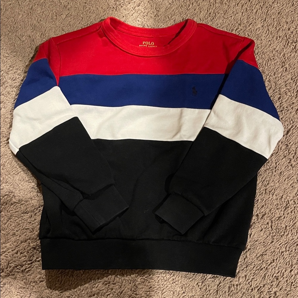 Polo by Ralph Lauren Kids' Colorblock Sweater - Red, Blue, White, Black